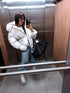 Puffy, short jacket "FUSION AD611" - BEIGE PRE-ORDER